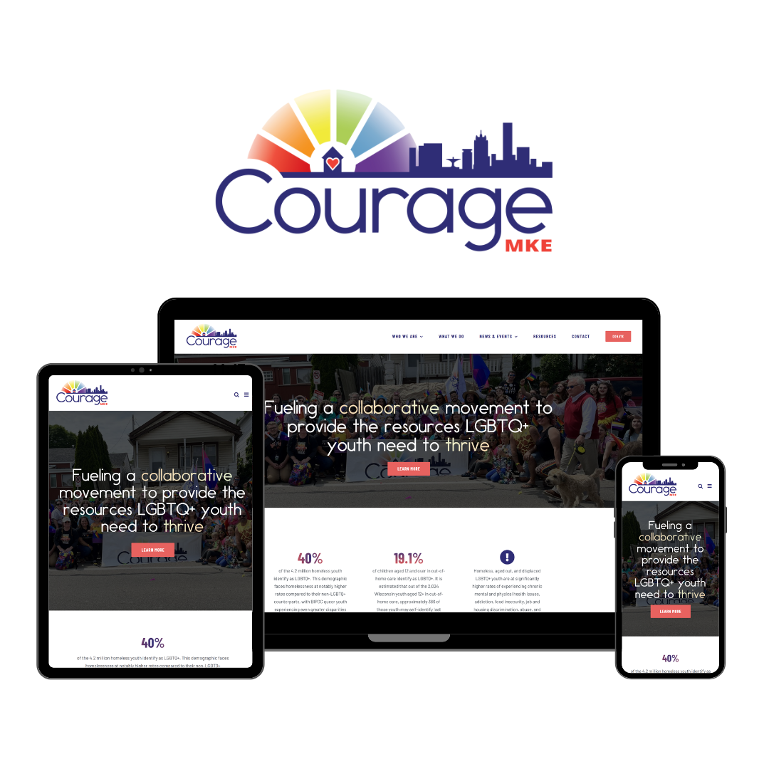 Hoan Marketing is proud to support mission-driven organizations like Courage MKE with our website design services.