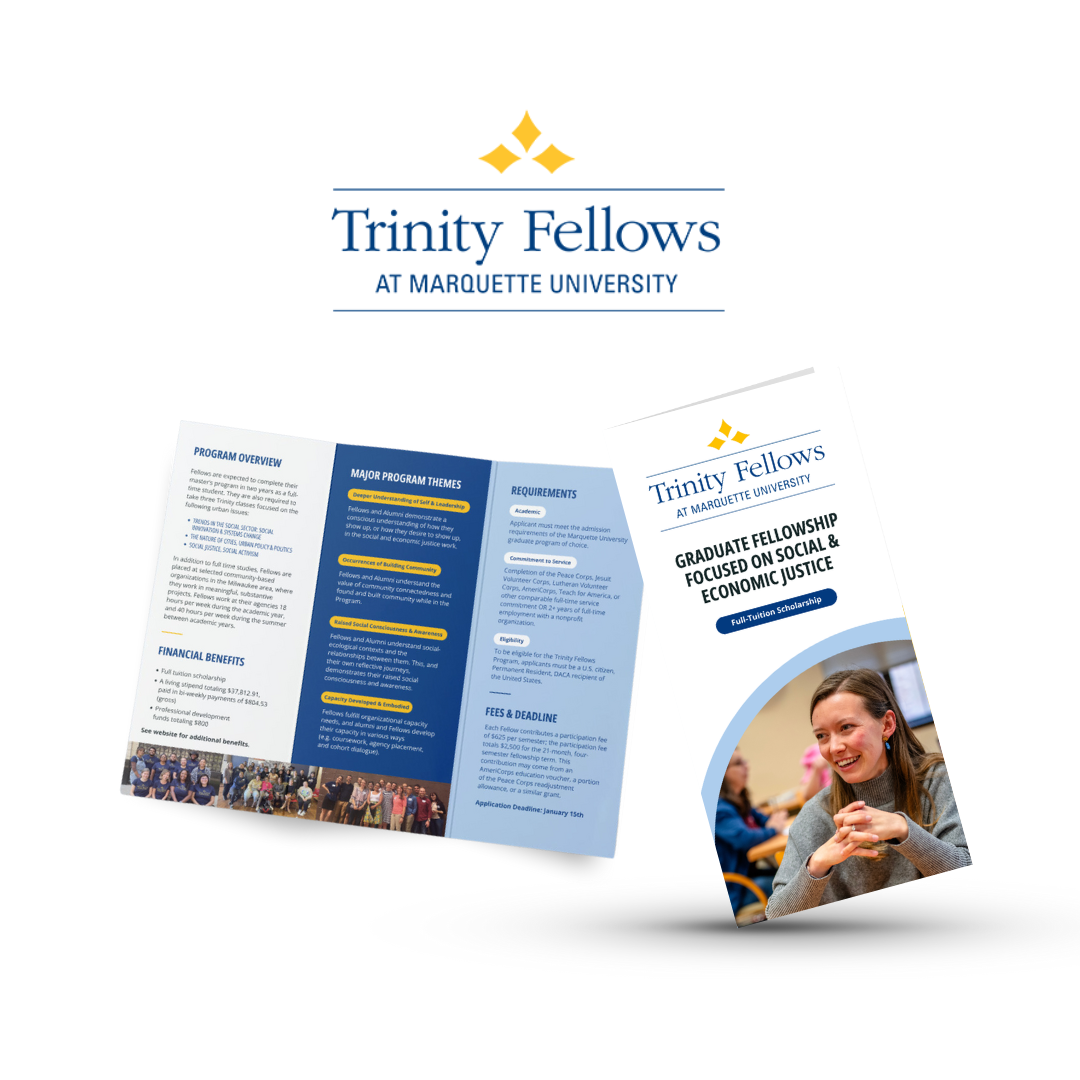 Hoan Marketing is proud to support mission-driven organizations like Trinity Fellows at Marquette University with our website design services.