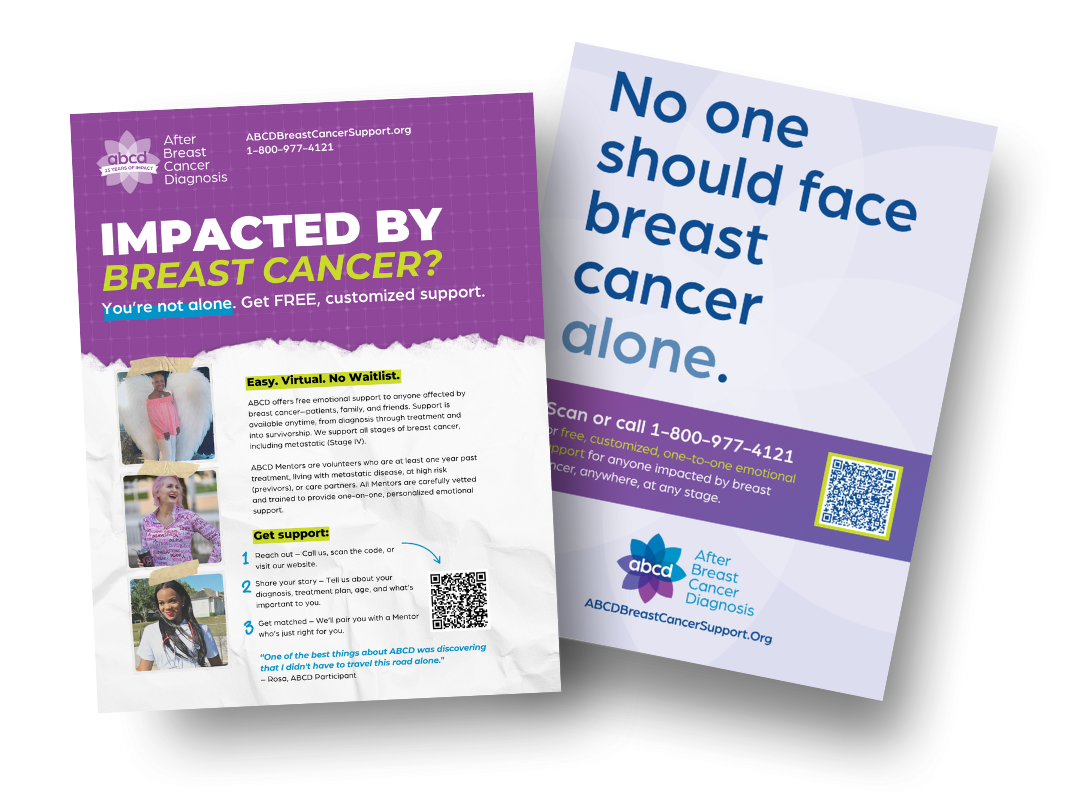 Hoan Marketing is proud to support mission-driven organizations like ABCD: After Breast Cancer Diagnosis with our brand design services.